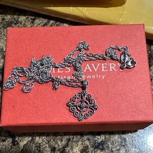 James Avery Twisted Wired Lacy Cross with 22 inch necklace